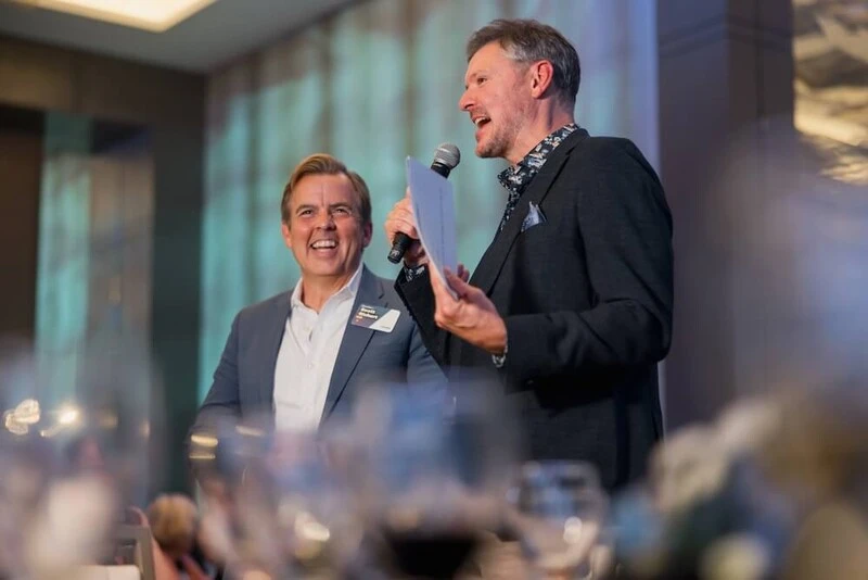 Tripp Crosby speaking at a keynote