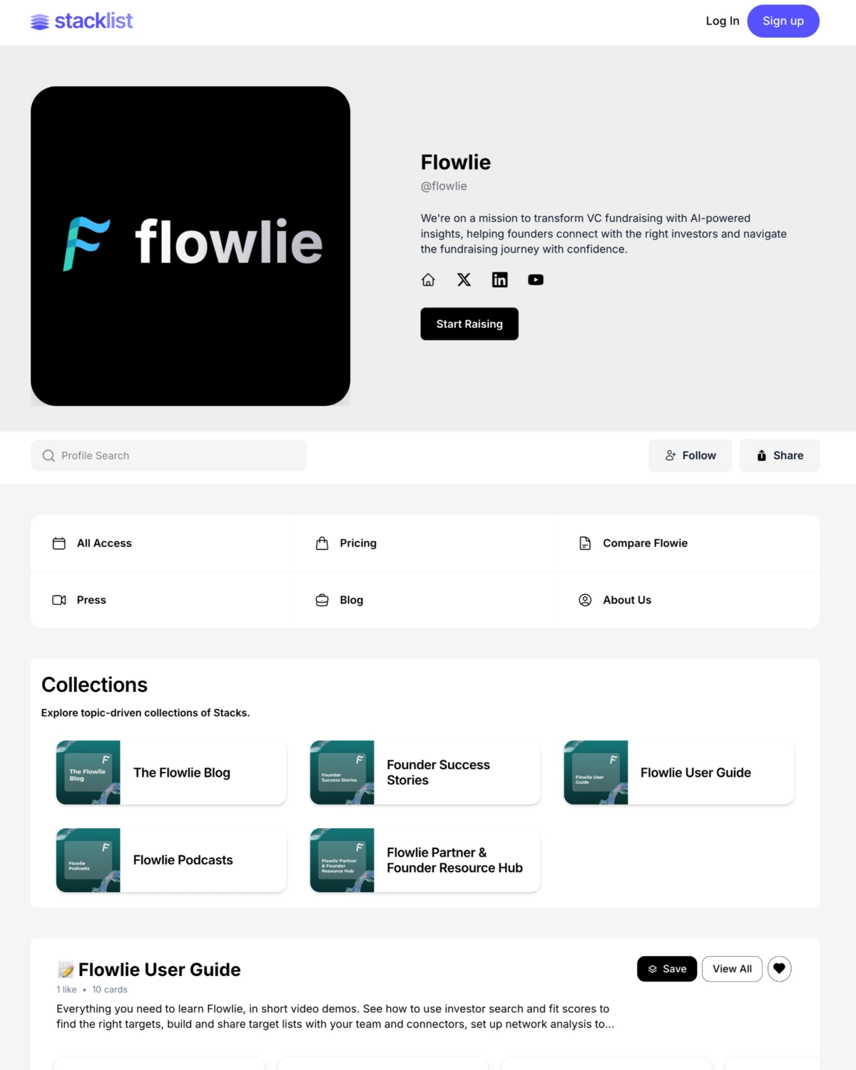 Flowlie — fund hub