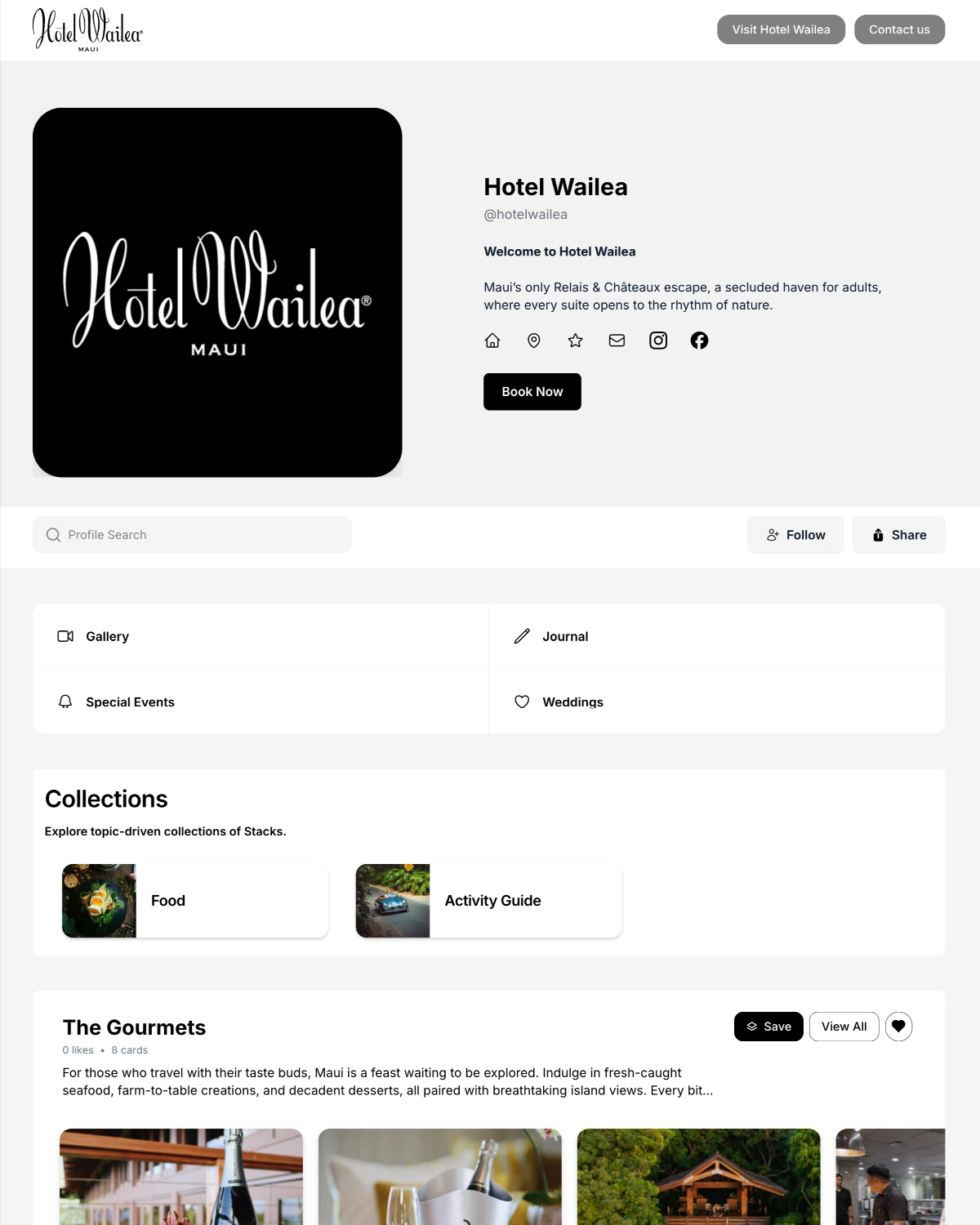 Hotel Wailea — hospitality hub